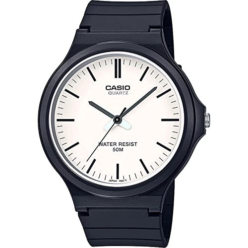 CASIO Unisex Erwachsene Analog Quarz Uhr mit Harz Armband MW-240-7EVEF