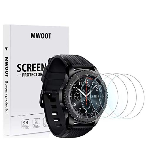 MWOOT 4Stk Schutzfolie Kompatibel mit Samsung Galaxy Watch 3 45MM fÃ¼r Displayschutz, 9H HÃ¤rte Kratzfest Schutzglas fÃ¼r Smartwatch Schutz
