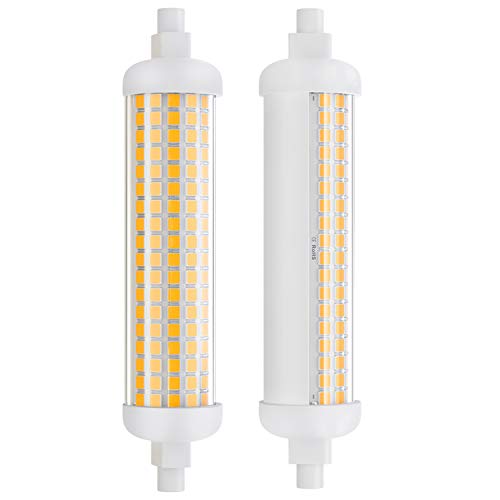 DiCUNO 2 Stücks R7S LED Birne Dimmbar 10W=75W R7S Halogenlampe, J Type 22.05X118mm, Linear LED Bulb,1100LM, Warmweiß 3000K, 100-230V,180 Grad