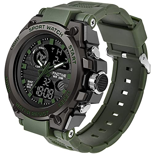 findtime Herren MilitÃ¤r Uhr Digital Sportuhr Outdoor Chronograph Analog Armbanduhr Stoppuhr 3 ATM Wasserdicht Tactical Watch Wecker Kalender Datum Uhren MÃ¤nner