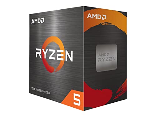 AMD Ryzen 5 5600 Prozessor (Basistakt: 3.5GHz, Max. Leistungstakt: bis zu 4.4GHz, 6 Kerne, L3-Cache 32MB, Socket AM4) 100-100000927BOX, Schwarz