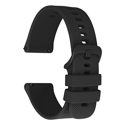 Cobee Silikon Uhrenarmbänder, Schnellverschluss, wasserdicht, weiches Gummi Ersatzband mit Metallschnalle für Damen und Herren, 20 mm, Silikon Cobee Silikon Uhrenarmbänder, Schnellverschluss, wasserdicht, weiches Gummi Ersatzband mit Metallschnalle für Damen und Herren, 20 mm, Silikon