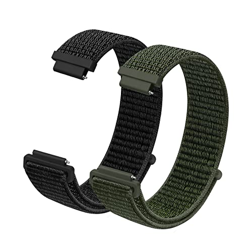 Vicloon Fabric Nylon Uhrenarmband, 16mm/18mm/20mm mit Smartwatch Armband Schnellverschluss,Ersatz Klettarmband, Watch Straps für Herren Damen