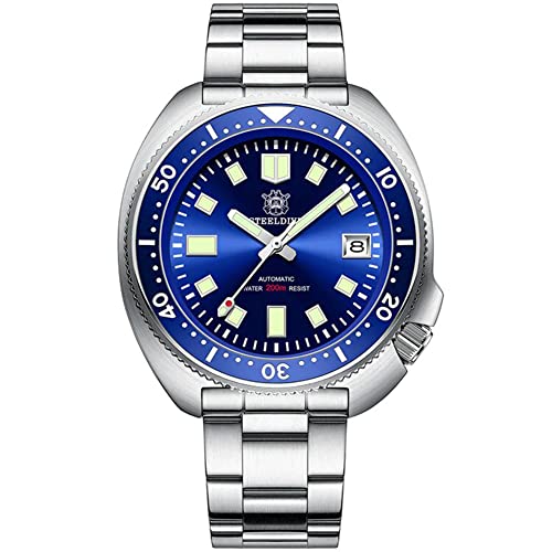 Steeldive Herrenuhr Automatik 1970 SD1970 Armbanduhr NH35 Uhrwerk 200M Taucheruhren, Blau, Herren Business Sport Freizeit leuchtende automatische mechanische Taucheruhr Steeldive Herrenuhr Automatik 1970 SD1970 Armbanduhr NH35 Uhrwerk 200M Taucheruhren, Blau, Herren Business Sport Freizeit leuchtende automatische mechanische Taucheruhr