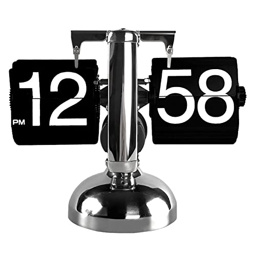 HERCHR Flip-Schreibtischuhr, Retro-Digital-Flip-Down-Uhr, Retro-Minimalist-Einfuß-mechanische Auto-Flip-Uhr, Tischuhr Mit Digitalanzeige Für Das Wohnzimmer zu Hause(Schwarz) HERCHR Flip-Schreibtischuhr, Retro-Digital-Flip-Down-Uhr, Retro-Minimalist-Einfuß-mechanische Auto-Flip-Uhr, Tischuhr Mit Digitalanzeige Für Das Wohnzimmer zu Hause(Schwarz)