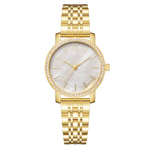 CIVO Damen Uhr Edelstahl Armbanduhr: Modern Gold Uhren für Frauen - Wasserdicht Analog Damenuhr