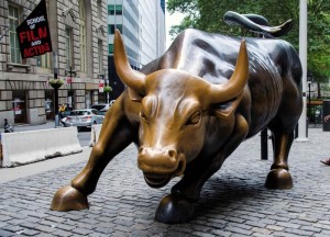 Öffnungszeiten der New Yorker Börse an der Wall Street