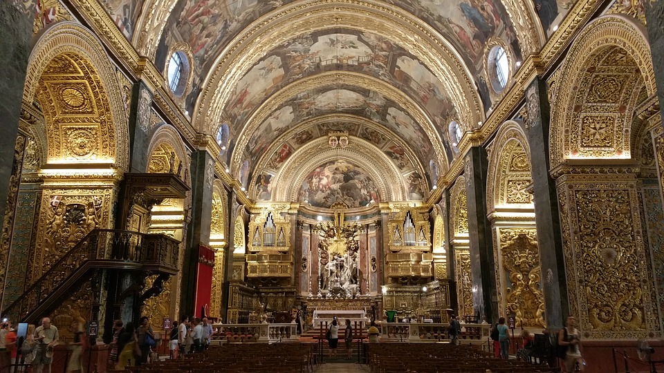 Malta Uhrzeit Kathedrale St. Johns Co Cathedral
