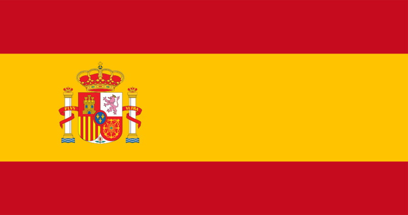 Uhrzeit Spanien Flagge